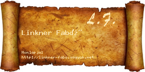 Linkner Fabó névjegykártya